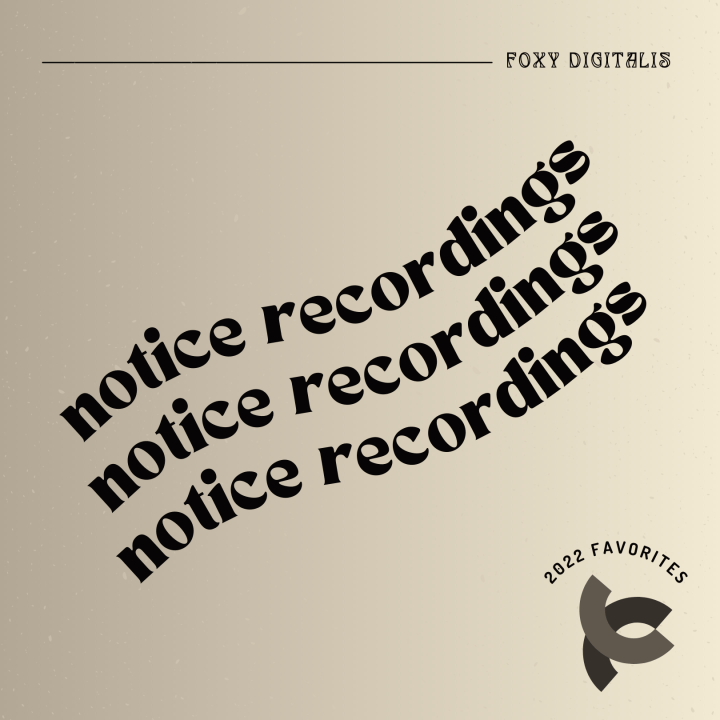 Foxy Digitalis 2022 Favorites: Notice Recordings