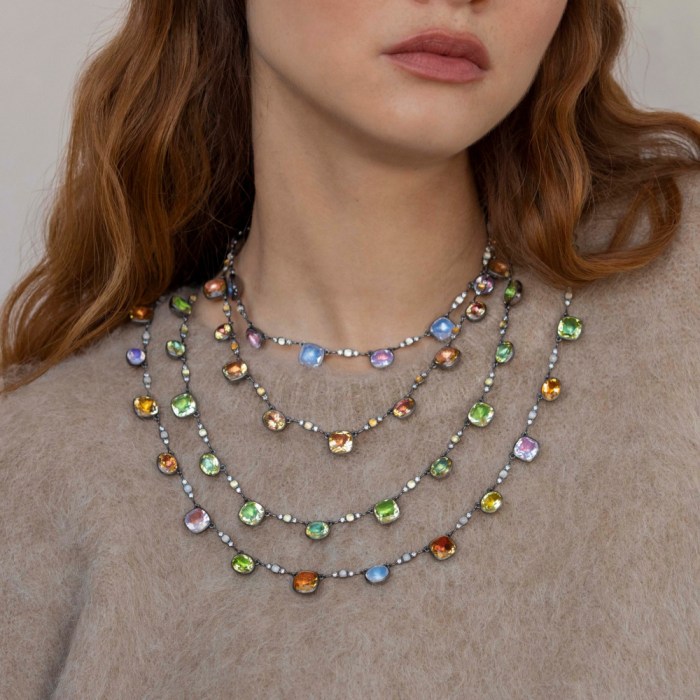 The Luiza cushion oval necklace by Larkspur & Hawk