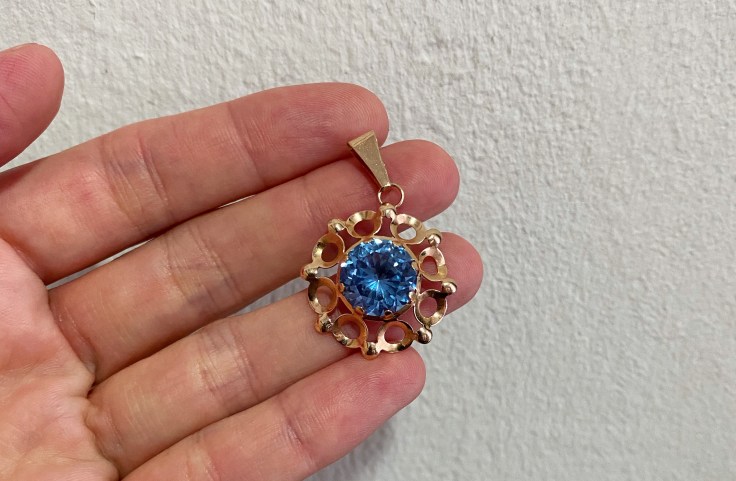 Blue stone Pendant before redesign